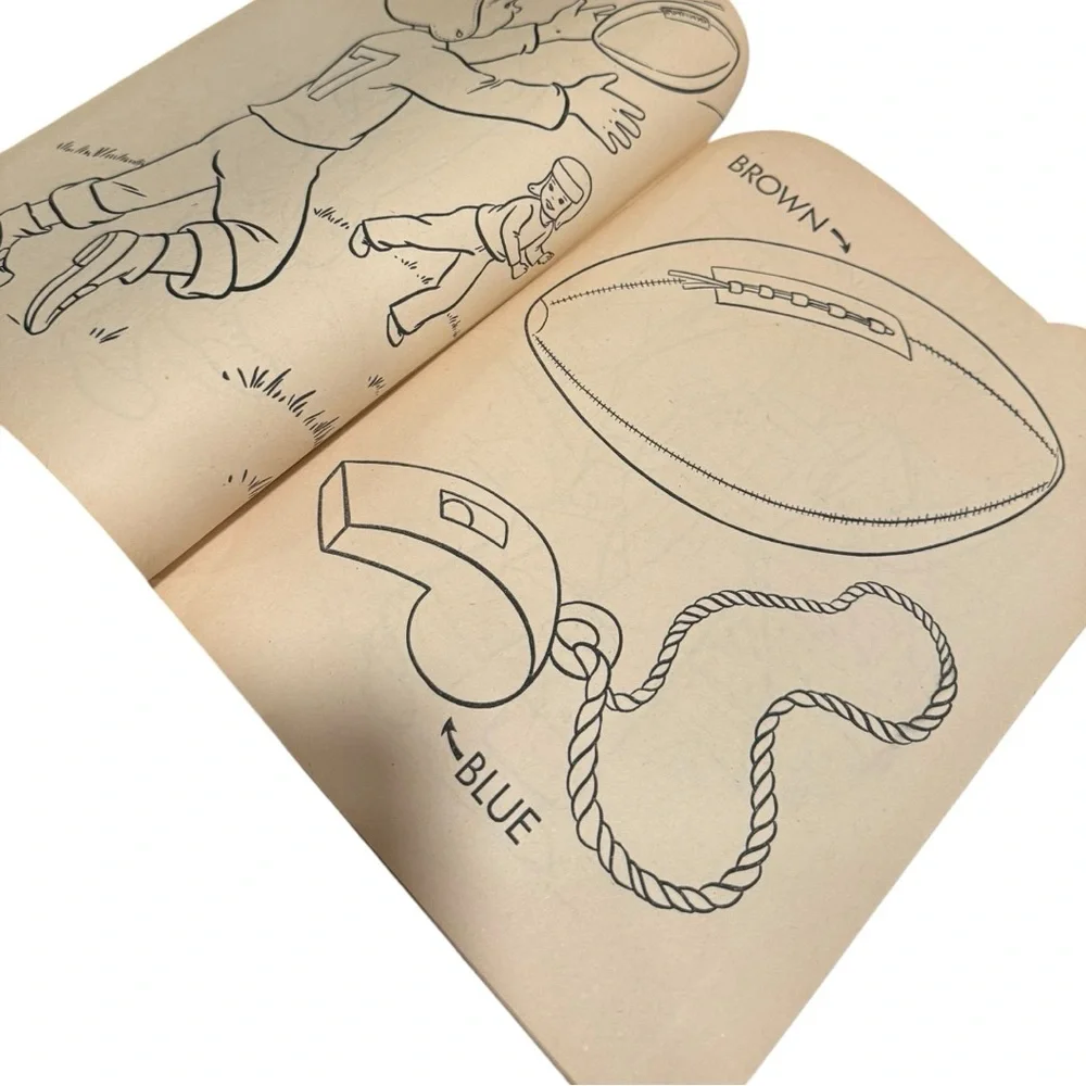 Vintage Littler League Coloring Book – Samuel Lowe Co. – 1950s Baseball